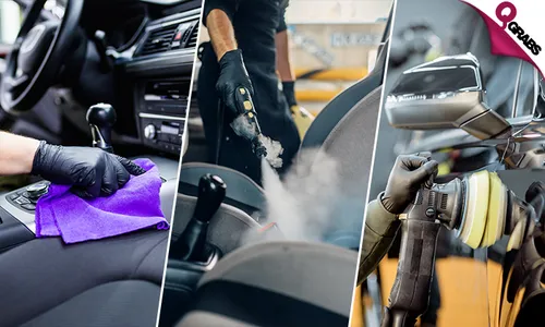 Car Care Package: Floor & Seats Steam Wash + Interior & Exterior Cleaning + AC Sanitation + Perfuming & More!